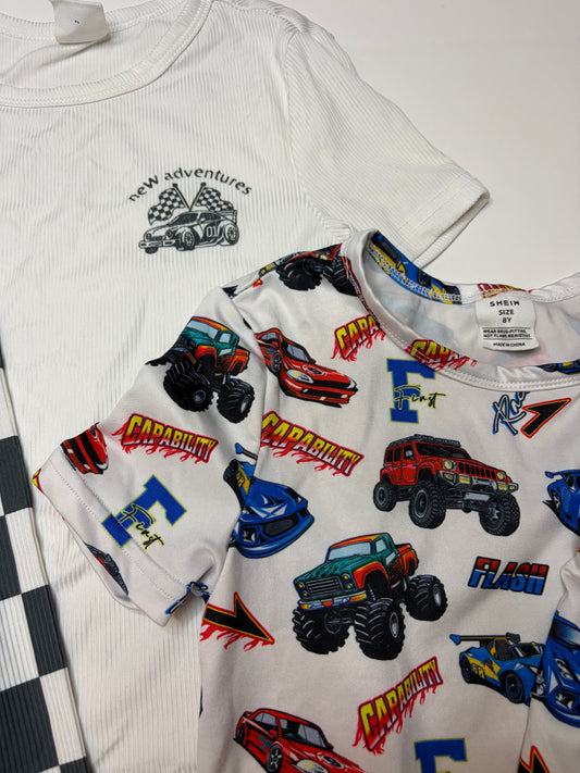 Set of 2 Racecar PJs - 8