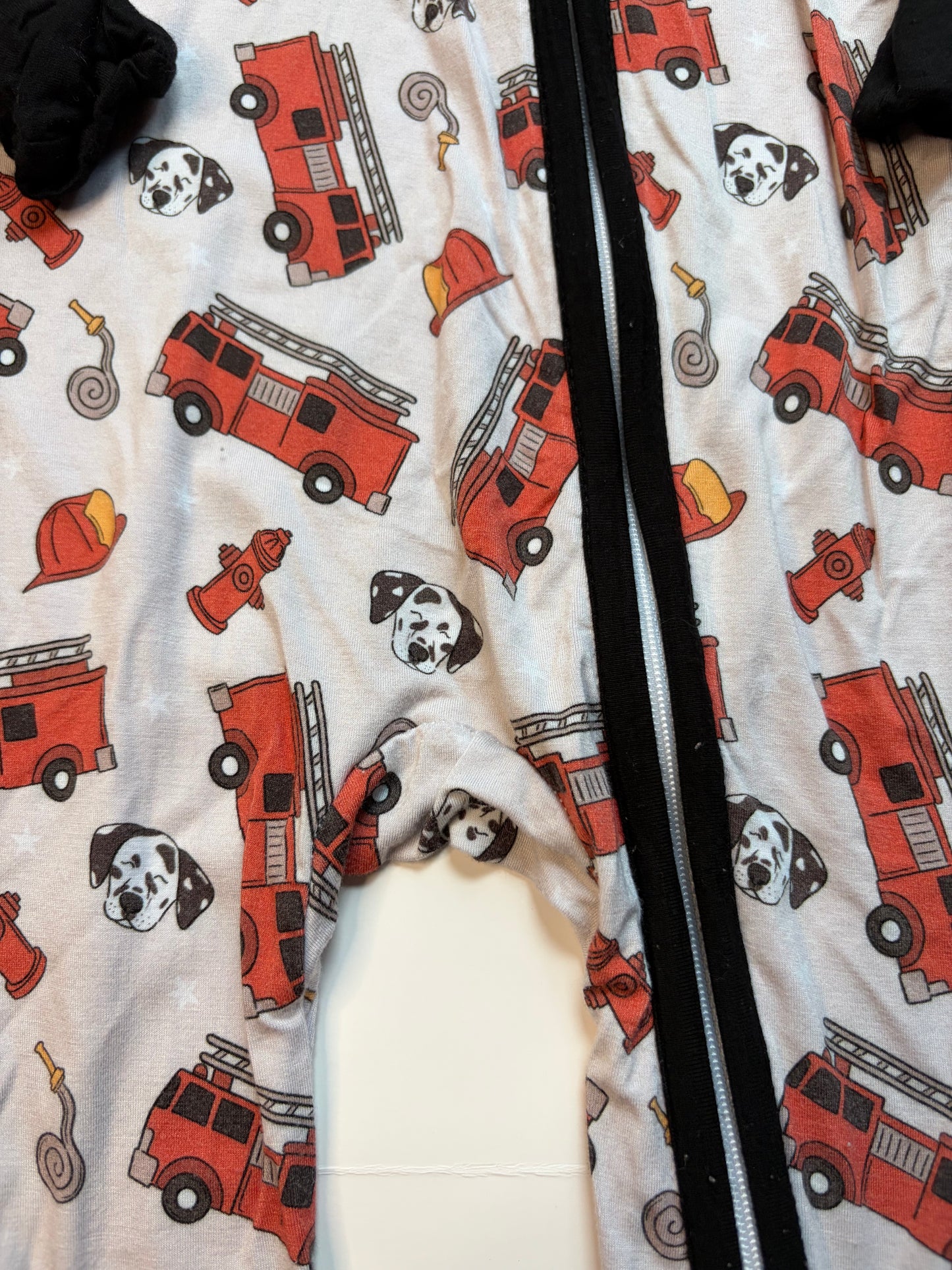 Firefighter Bamboo Zippie - 12-18m