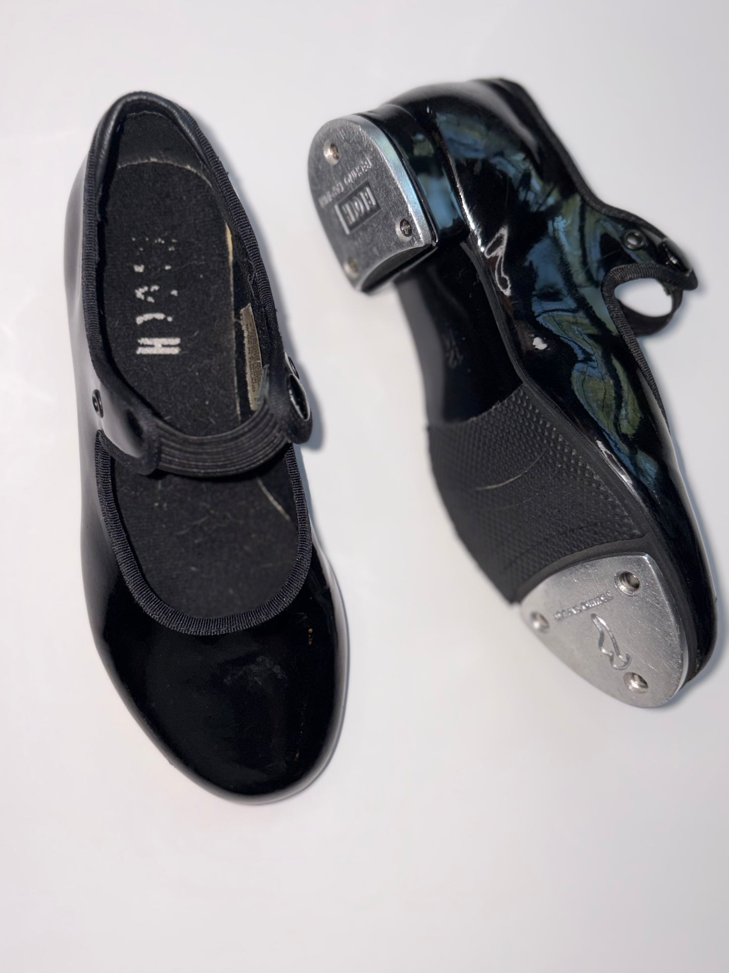 Black Patent Leather Bloch Tap Shoes - 12