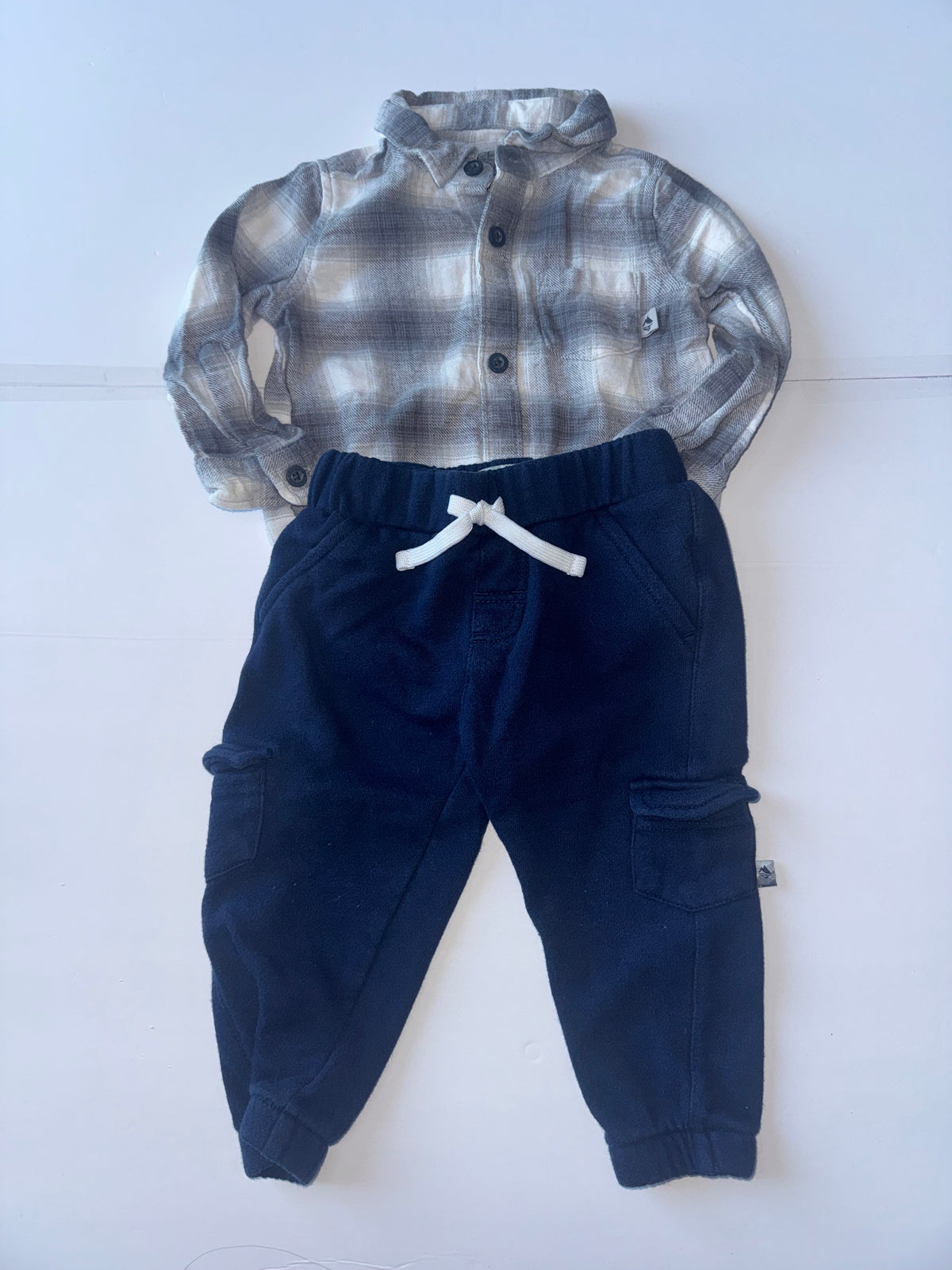 Ocean and Coast Plaid Jogger Set 12M