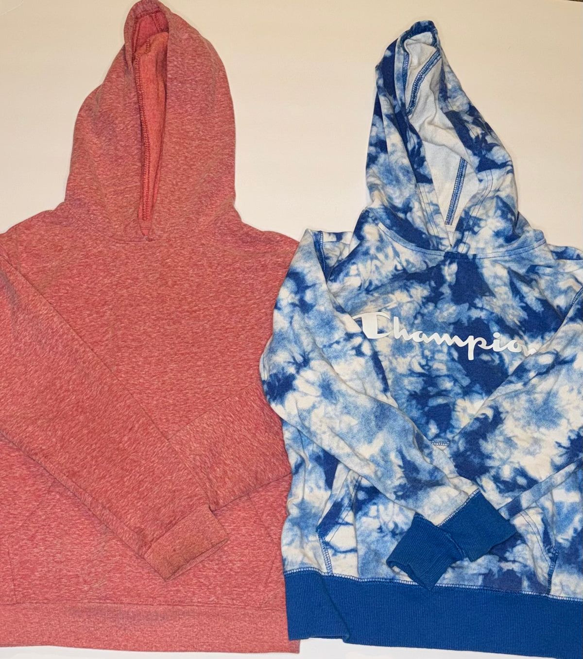 Champion/Cat and Jack Hoodie Bundle Tie Dye and Red 7/8