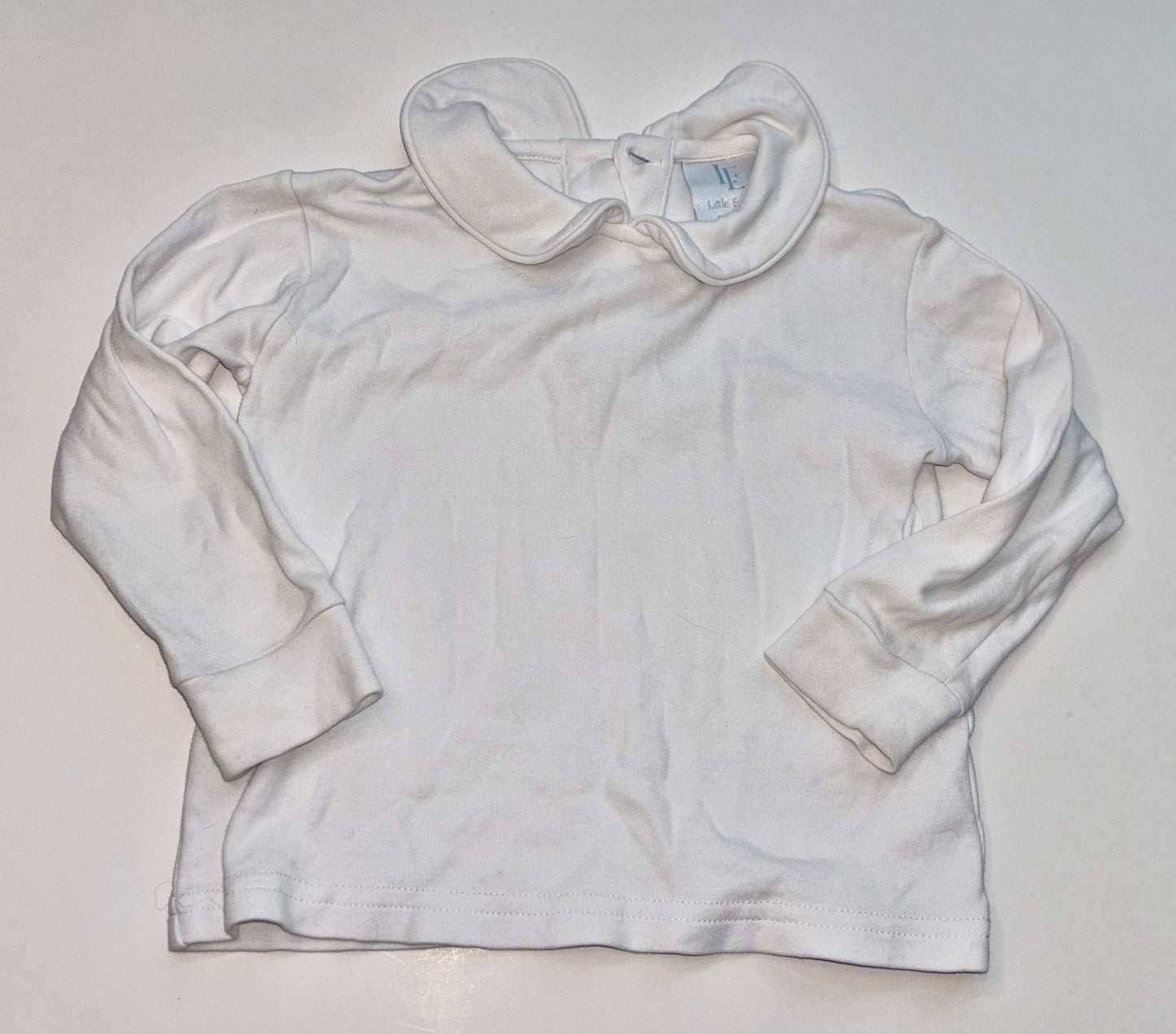 Little English White Peter Pan Top 2t