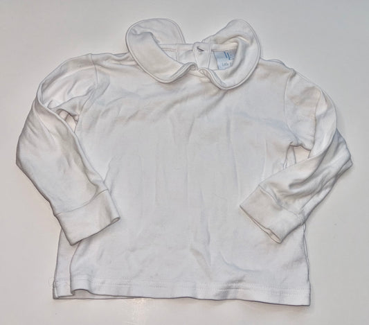 Little English White Peter Pan Top 2t