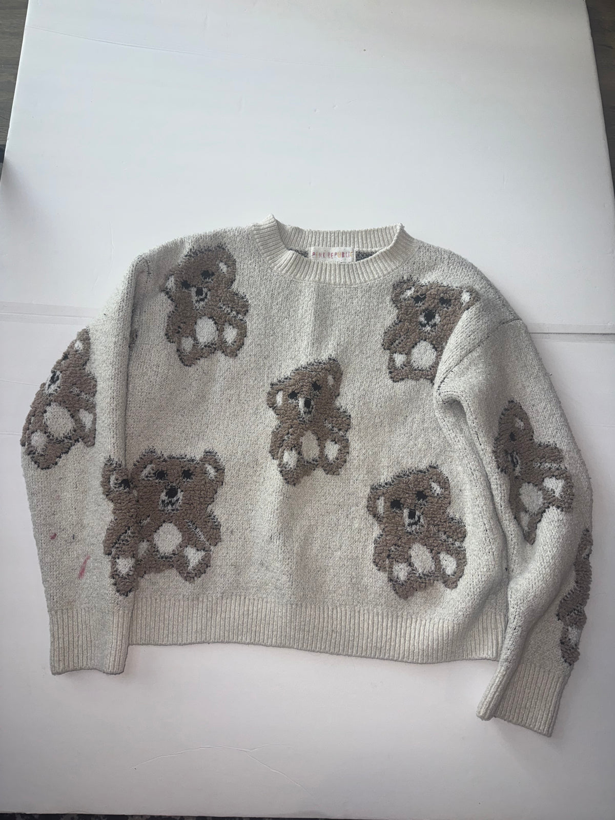 Pink Republic Teddy Bear Sweater 10/12