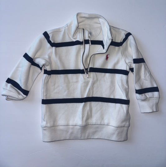 Ralph Lauren Navy and White Half Zip 12M