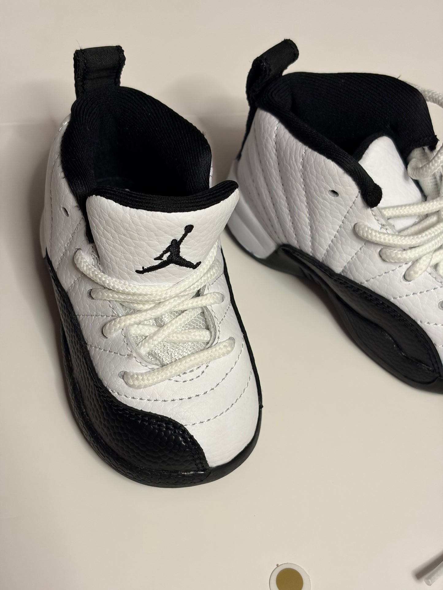 Infant Hightop White & Black Nikes - 4