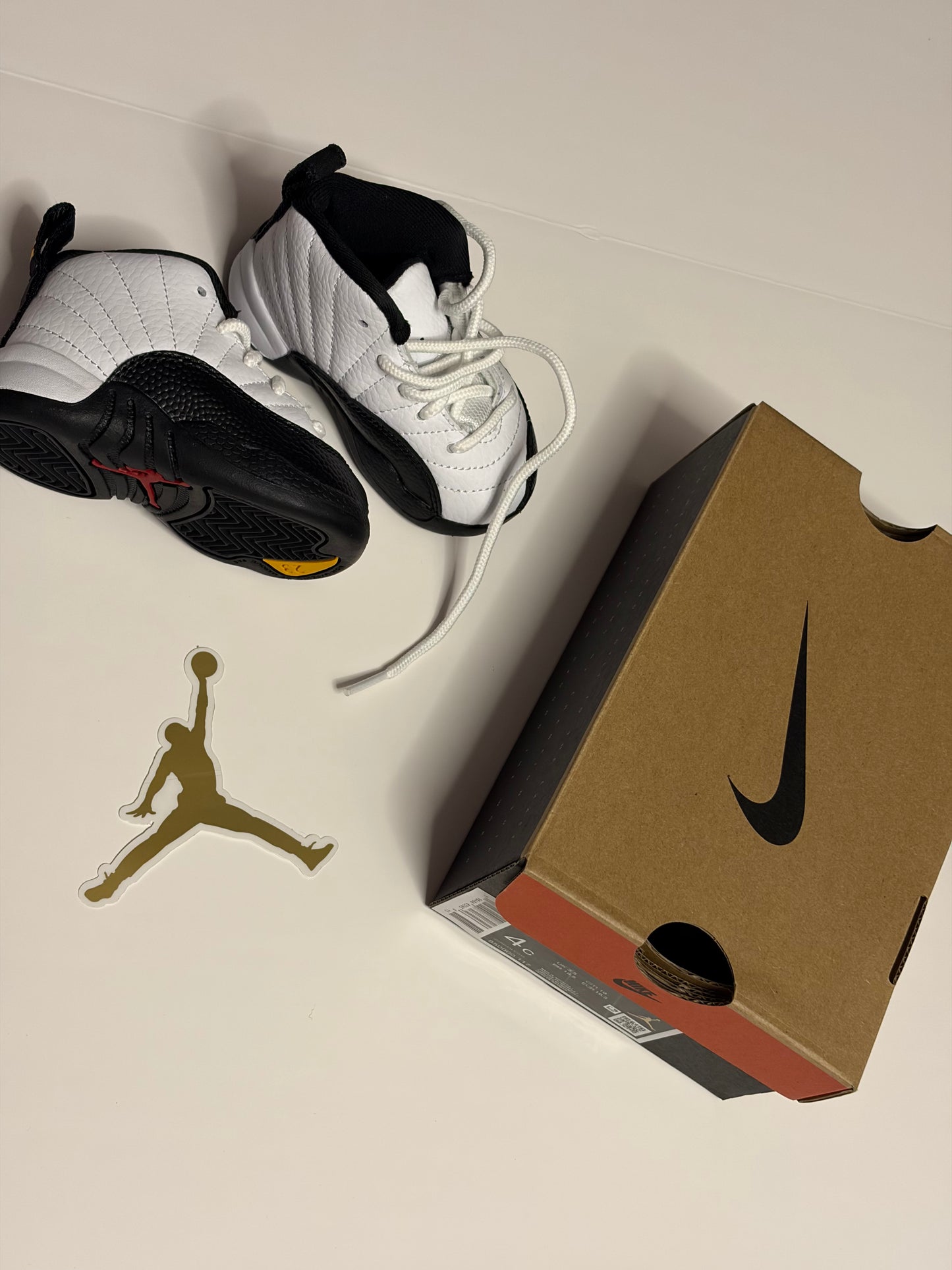 Infant Hightop White & Black Nikes - 4
