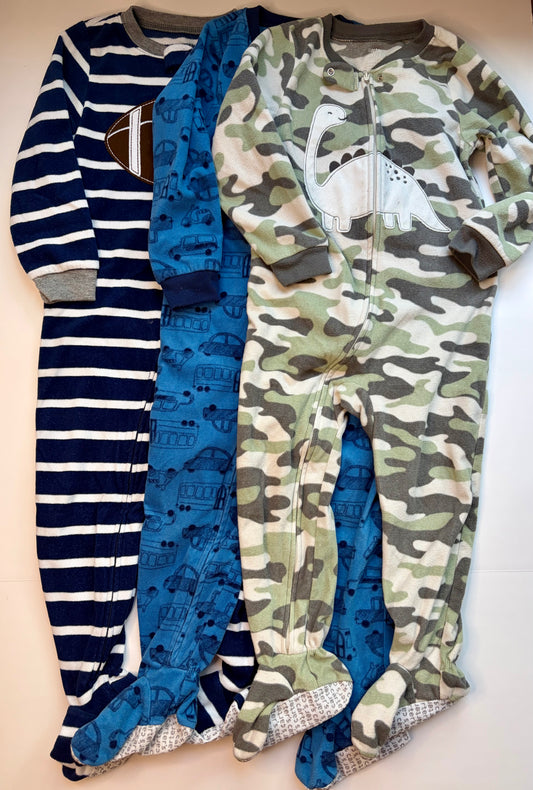 (3) fleece zippies 4T