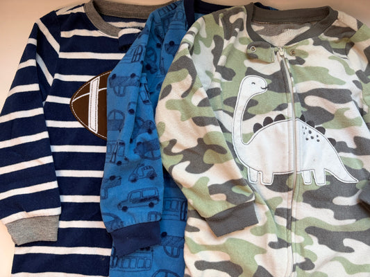 (3) fleece zippies 4T