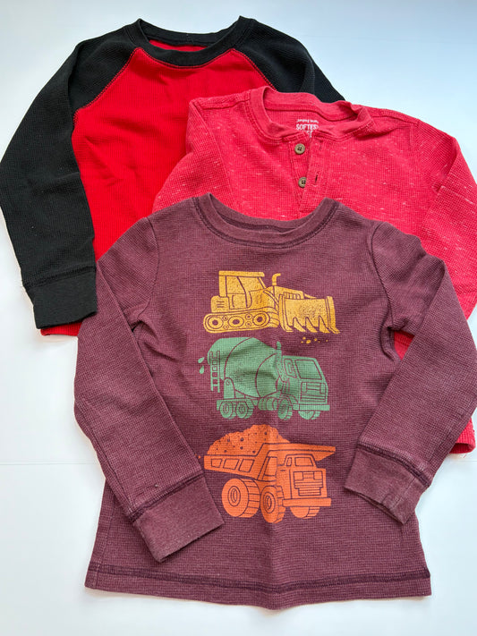 (3) Jumping Beans Waffle Knit Tees - 4T