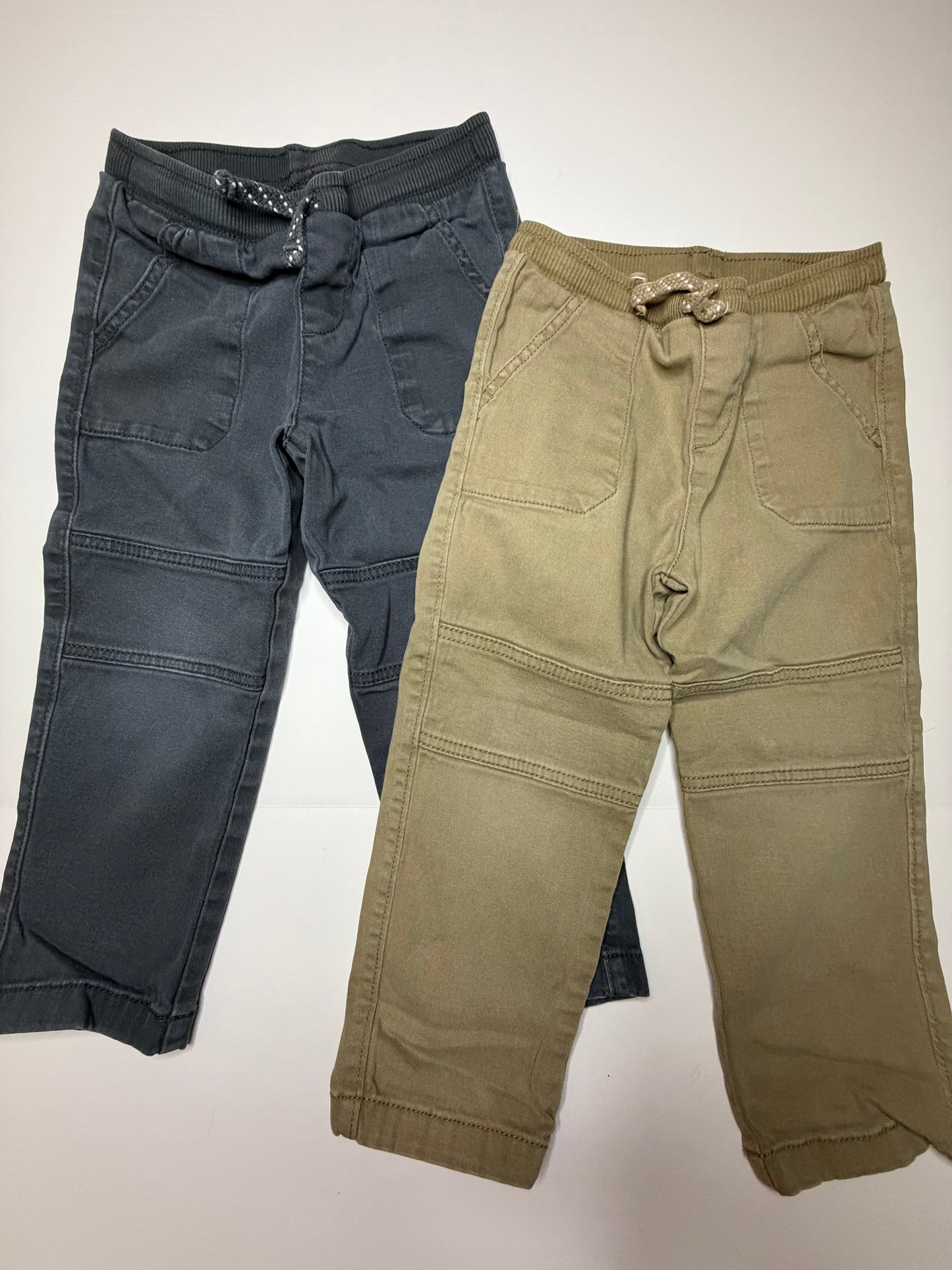 Jumping Bean straight fit khaki & black pants 4T