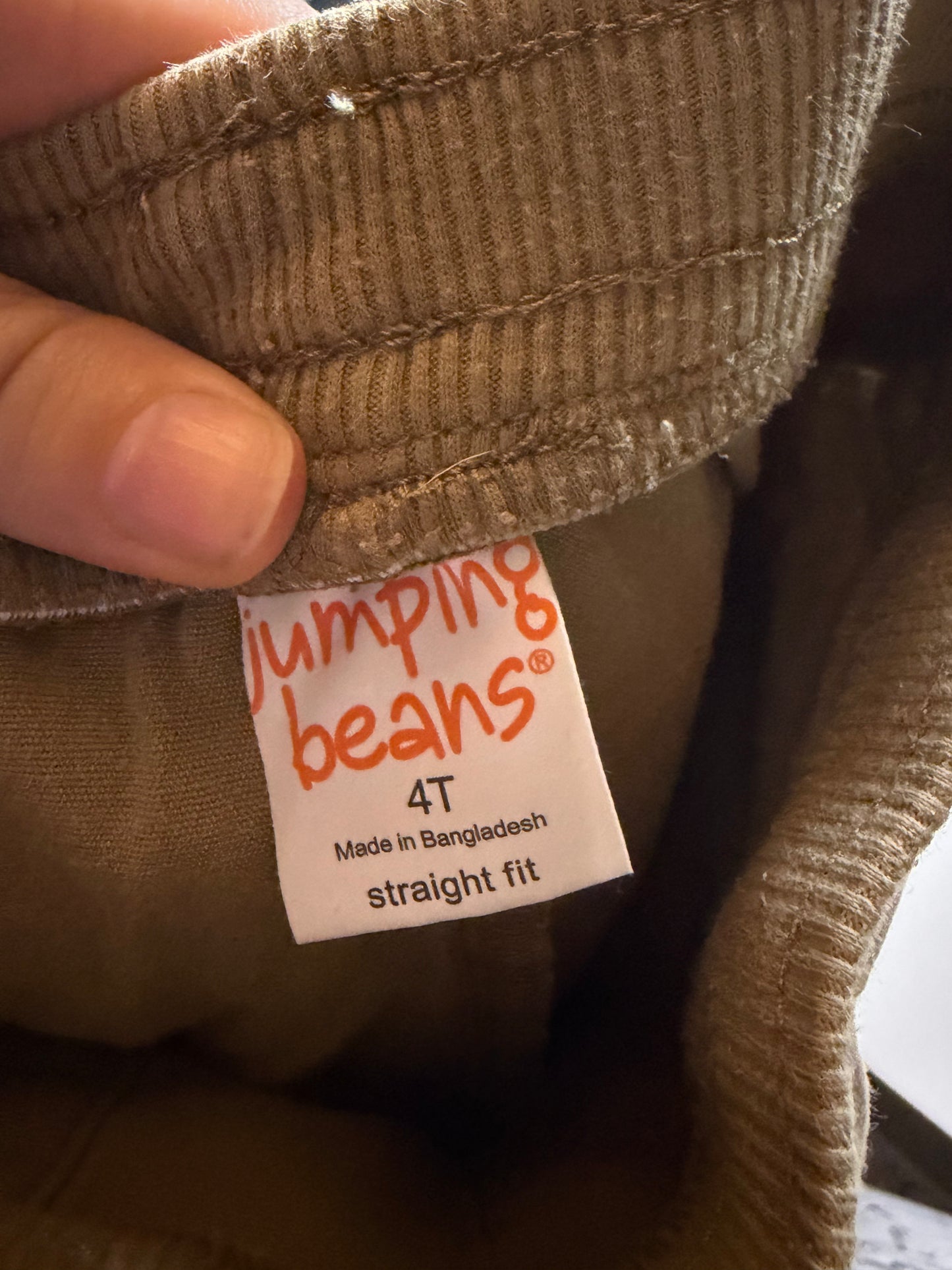 Jumping Bean straight fit khaki & black pants 4T