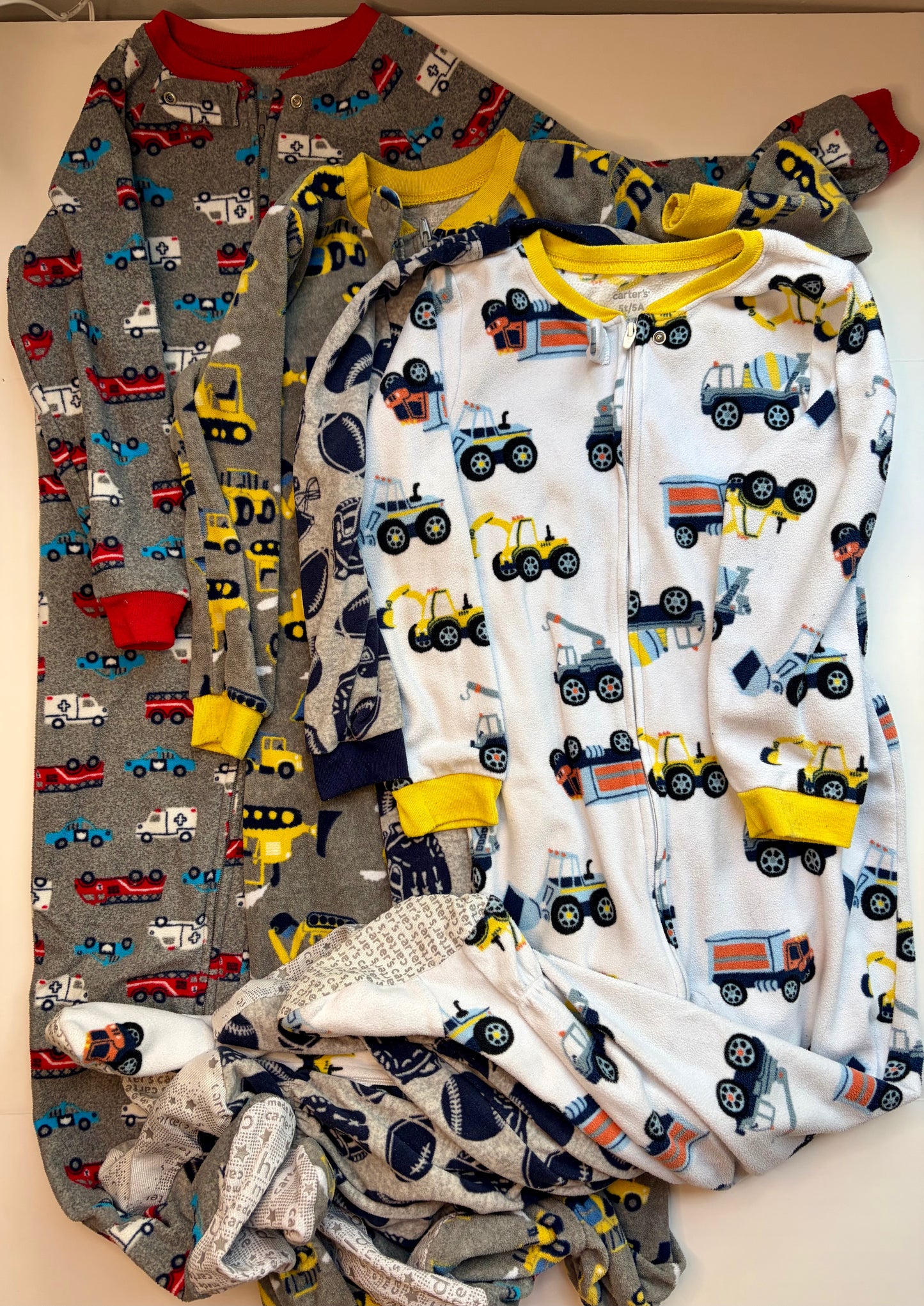 (3) Carters fleece zippies 5T