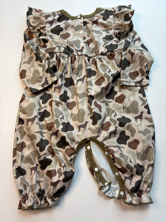 Hunting Dog Long Sleeve Romper - 6-12m