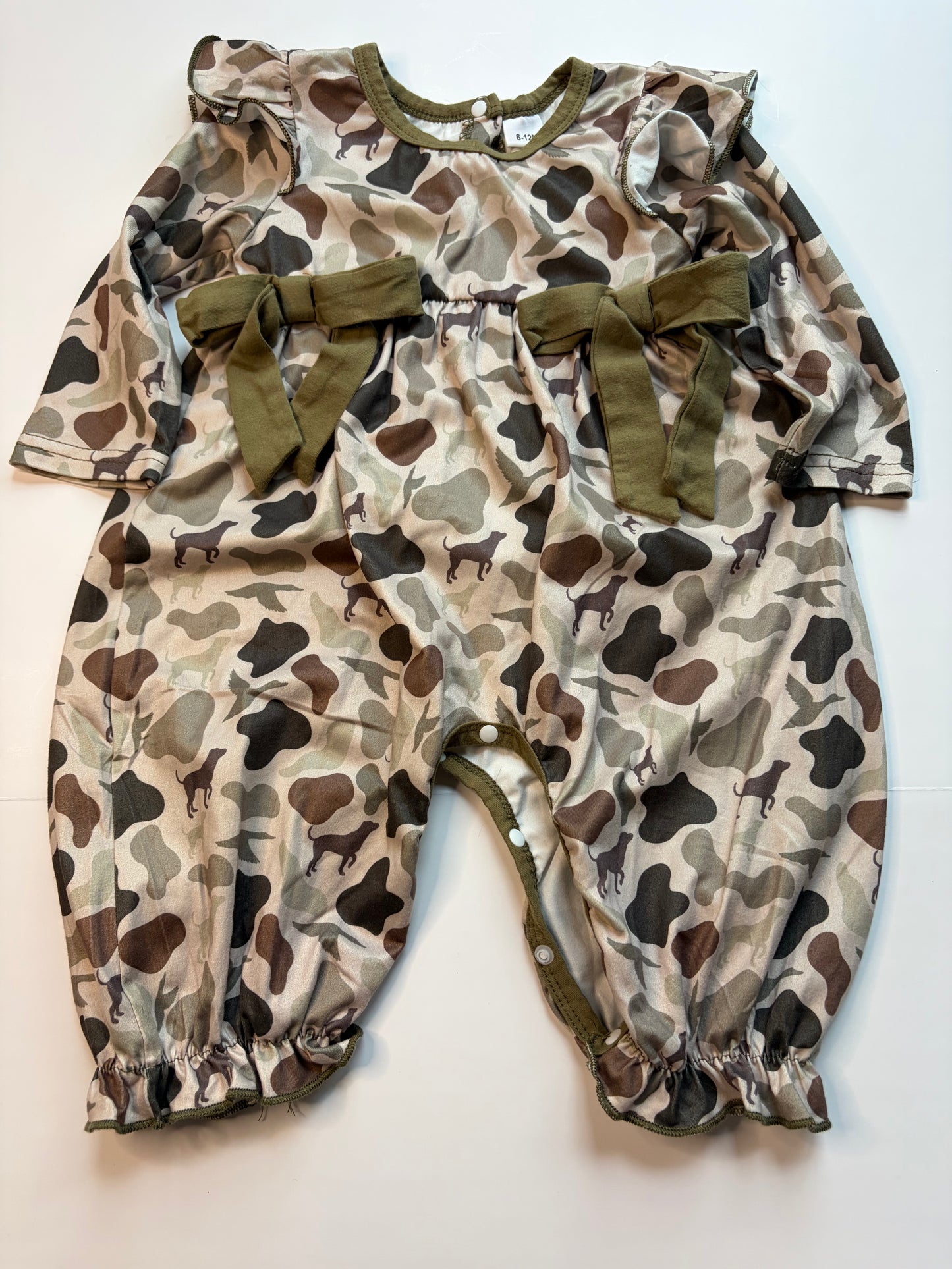 Hunting Dog Long Sleeve Romper - 6-12m