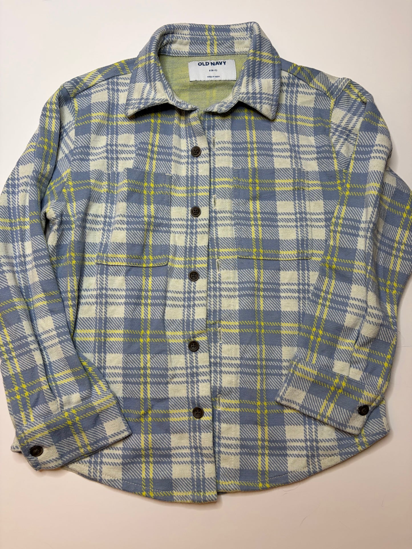Old Navy Blue Plaid Shacket - 6/7