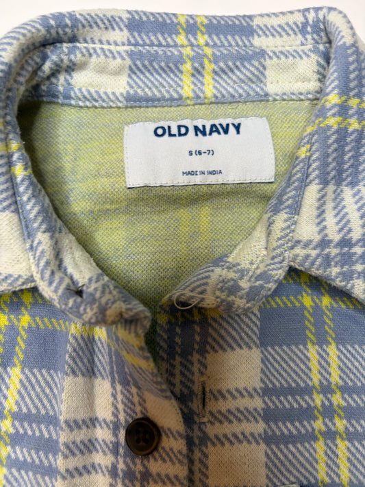 Old Navy Blue Plaid Shacket - 6/7