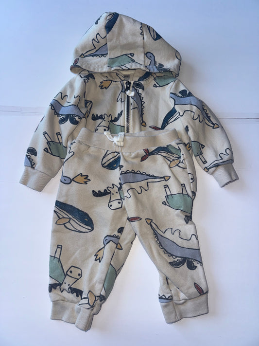 Carters Moose Jacket and Joggers Set 12M