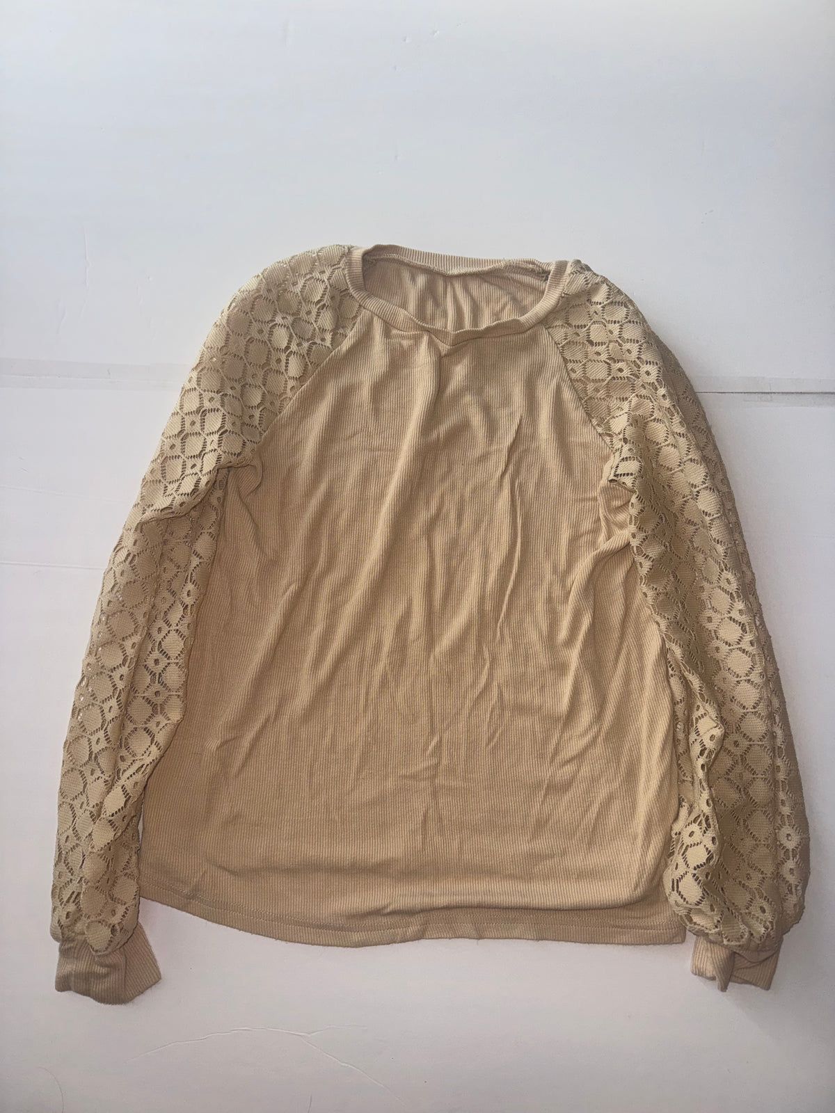 Cream Ribbed Blouse 8/10