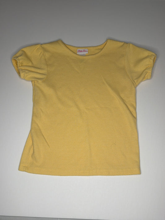 Little Lass Yellow Waffle Shirt 12
