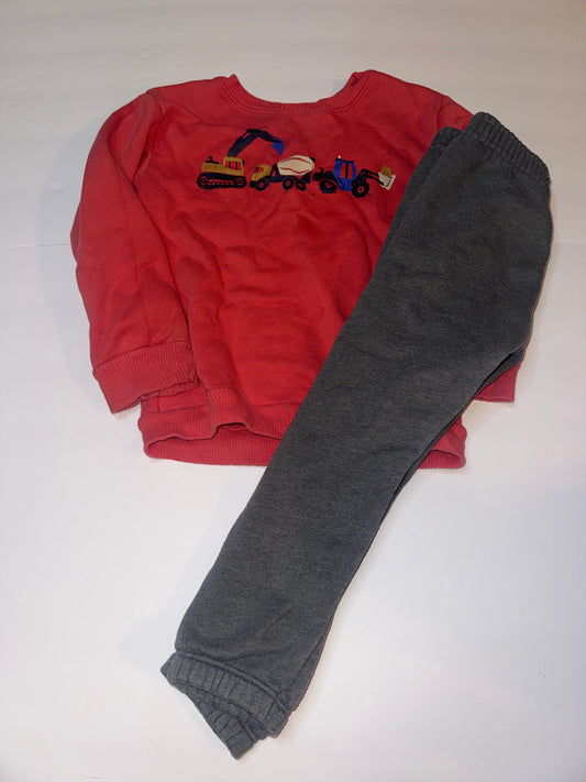 Garanimals Construction Crewneck with Sweatpants 4T