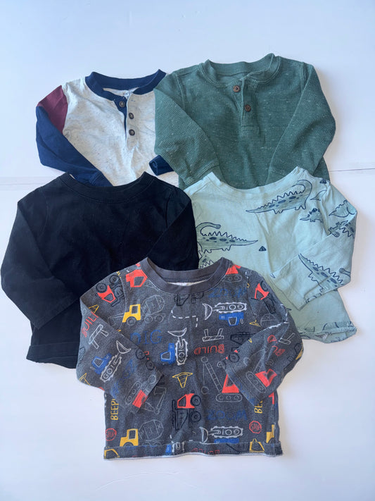 Carters and Old Navy Long sleeve tees 12/18M