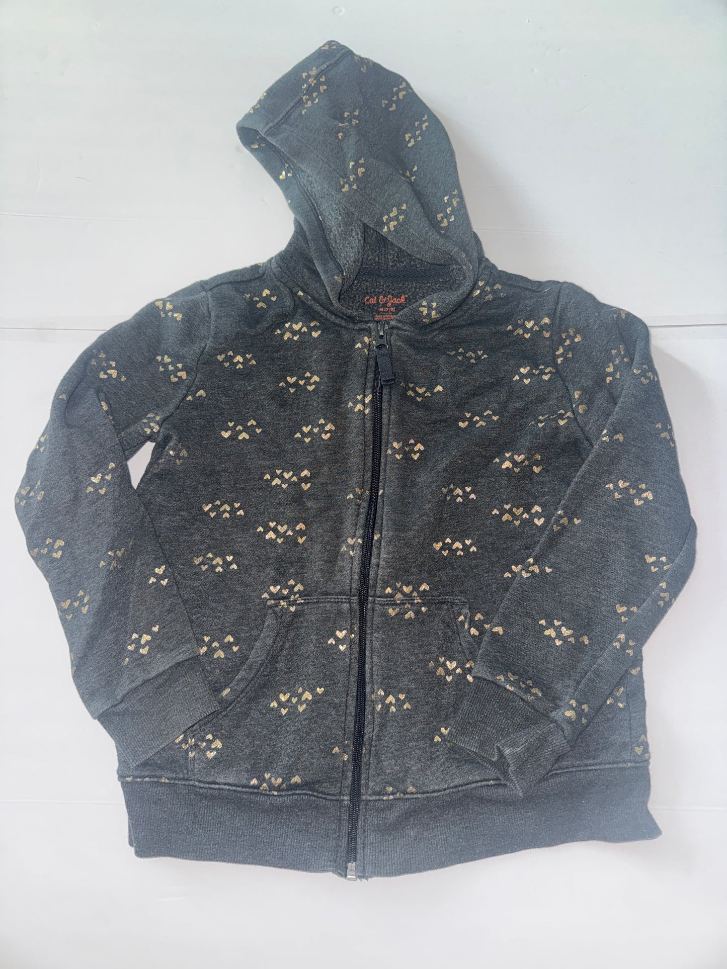 Cat and Jack Heart Zip up Jacket 7/8