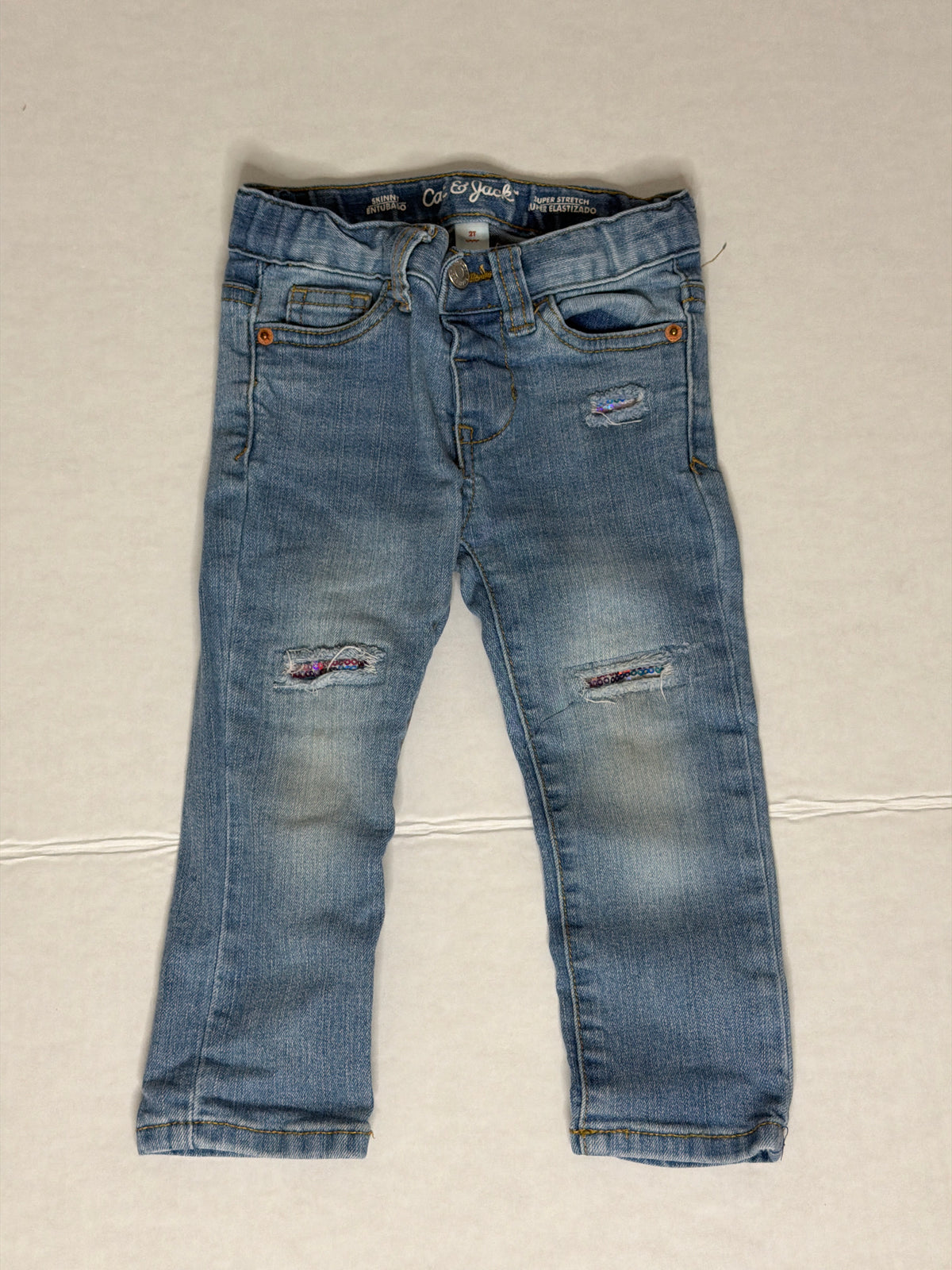 Cat & Jack Glitter Jeans - 2t