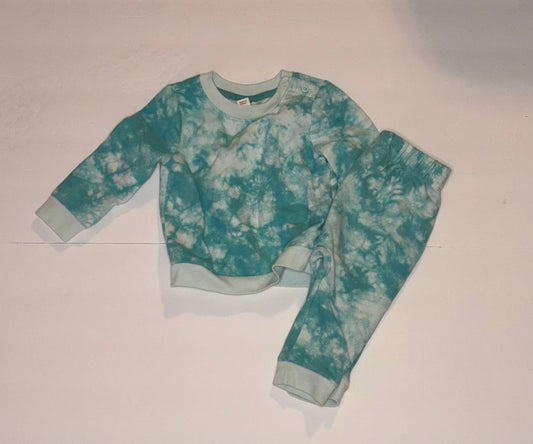 Cat and Jack Baby Blue Tye Dye Set 6-9M