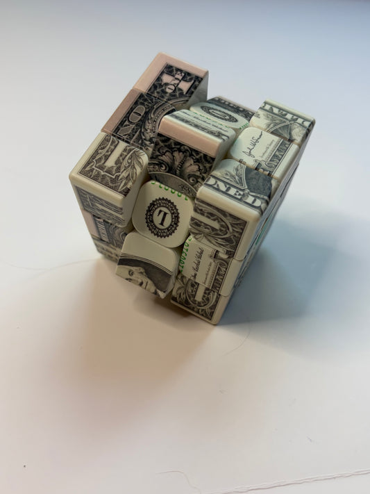 Dollar Pattern Rubix Cube