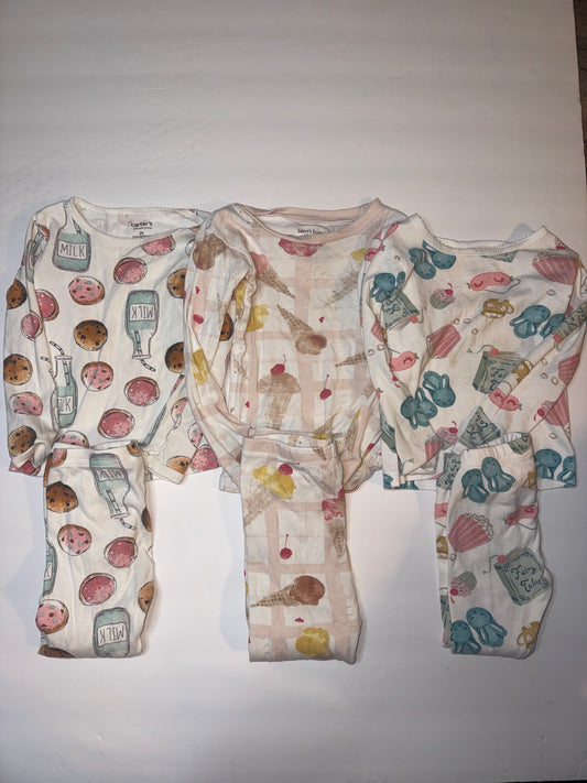 Carters and Burts Bees Pajamas Bundle 24M/2T