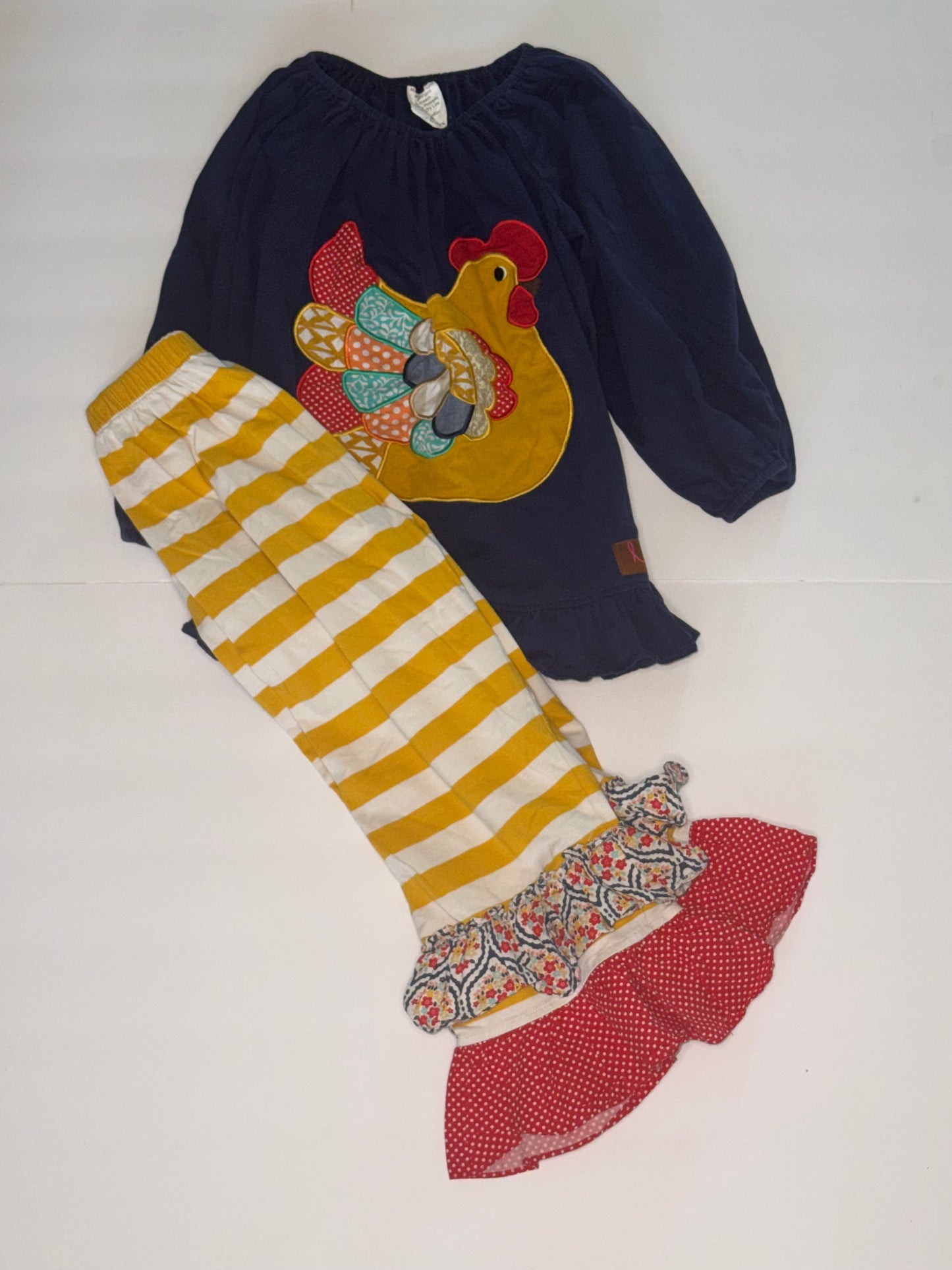 Millie Jay Boutique Chicken Ruffle Legging Set 6