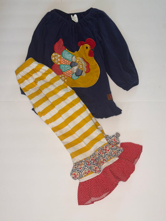 Millie Jay Boutique Chicken Ruffle Legging Set 6