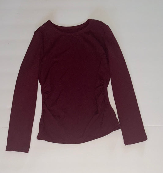 No Brand Burgundy Long Sleeve Ribbed Top 6