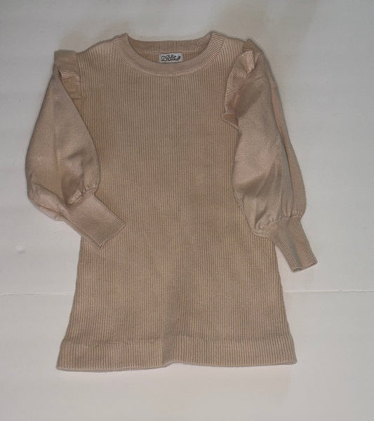 Bella Danna Cream Ribbed Sweater Dress 6
