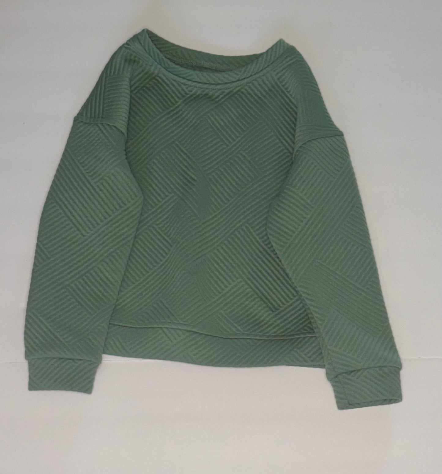 No Brand Ribbed Crewneck Sage Green 6