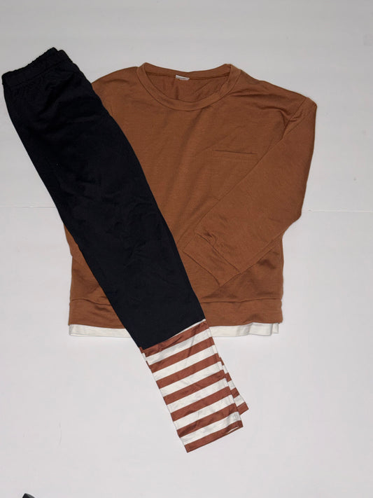 No Brand Brown and Black Legging Set 6/7
