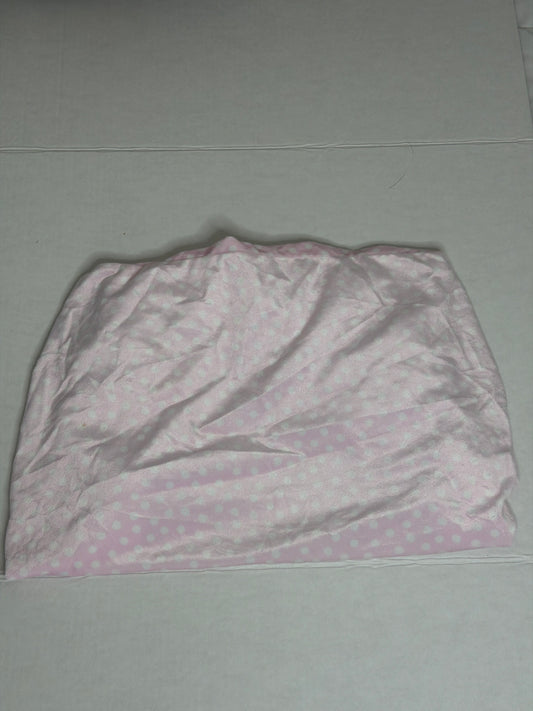 Pink and White Minky Mini Crib Sheet
