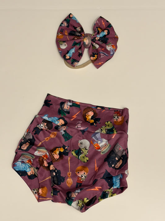 Harry Potter Bummie and Bow - 0-6m