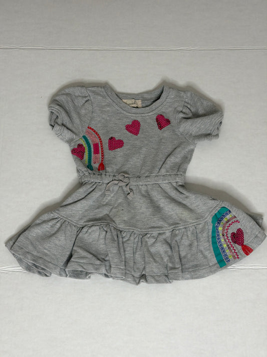 Peek Grey and Sequin Dress - 2t