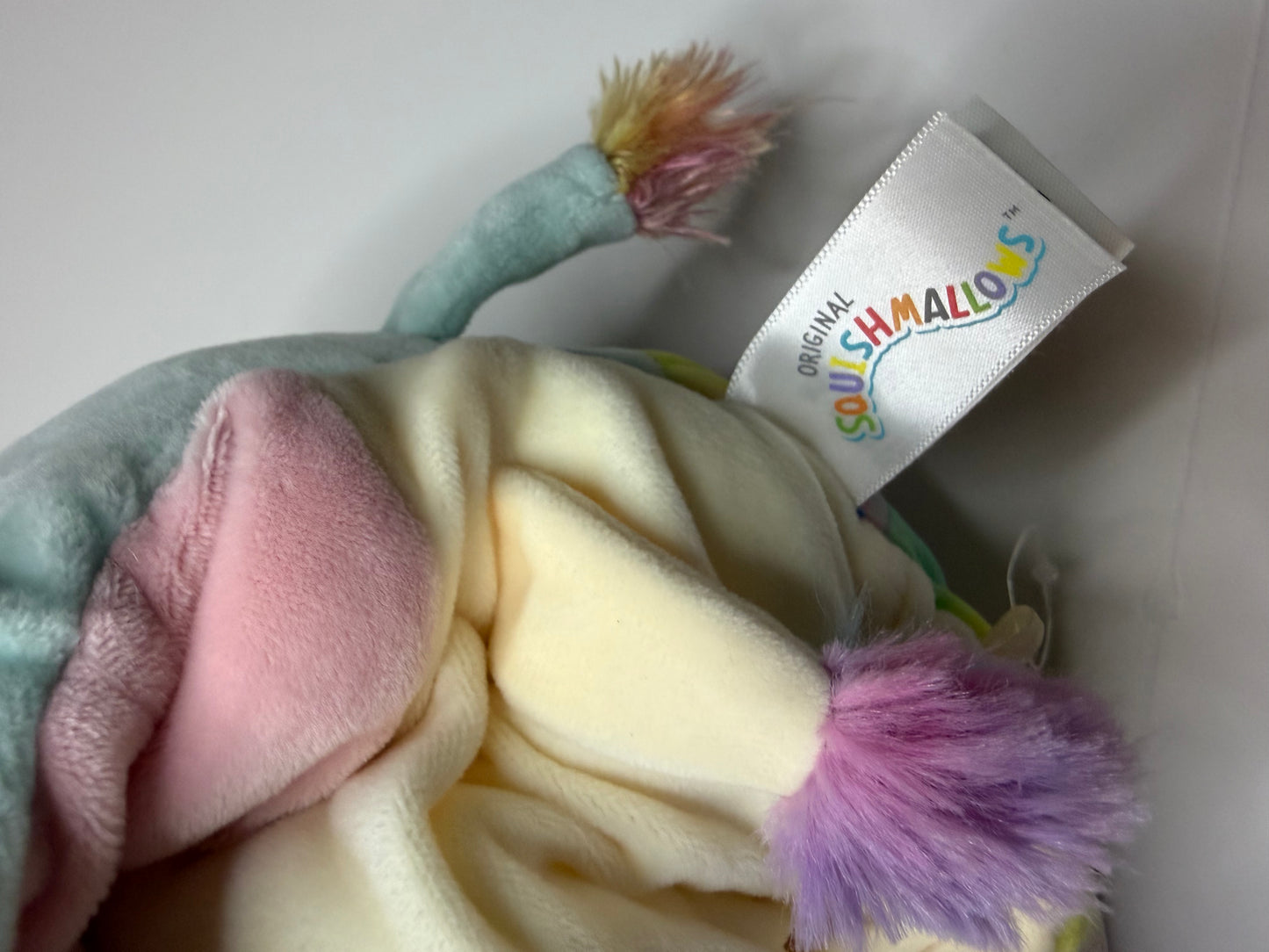 Squishmallow Cow Pink and Rainbow Reversible